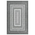 thumbnail image 2 of HOMERRY Washable Large Rug for Living Room 10' x 13' Braided Print Modern Bordered Soft Non-Slip Indoor Carpet, Gray, 2 of 6