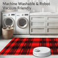 thumbnail image 5 of ODIKA 8'x10' Machine Washable Non-Slip Area Rug, Yuletide Tartan Entrance Greeting Seasonal High Traffic Rug with Pad, Red, 504050, 5 of 8