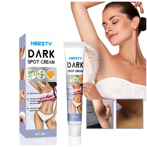 Fiudx Crema para Manchas Oscuras, Fórmula Iluminada Avanzada para Axilas, Crema Hidratante Suave para Cuello, Loción Blanqueadora para Rodillas, Uso Corporal, Ideal para Piel Sensible, Tamaño de Viaj
