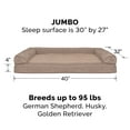 thumbnail image 2 of FurHaven Plush & Suede Cooling Gel Foam Top Sofa Pet Bed for Dogs & Cats - Almondine, Jumbo, 2 of 12