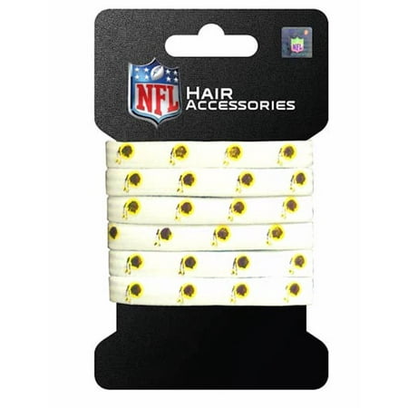 NFL Washington Redskins Hair Accessory 6-Elastic Ponytail Bands