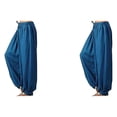 thumbnail image 2 of Pantalón de pierna ancha Minnieouse casuales Azul oscuro XXL 2Conjunto, 2 of 6