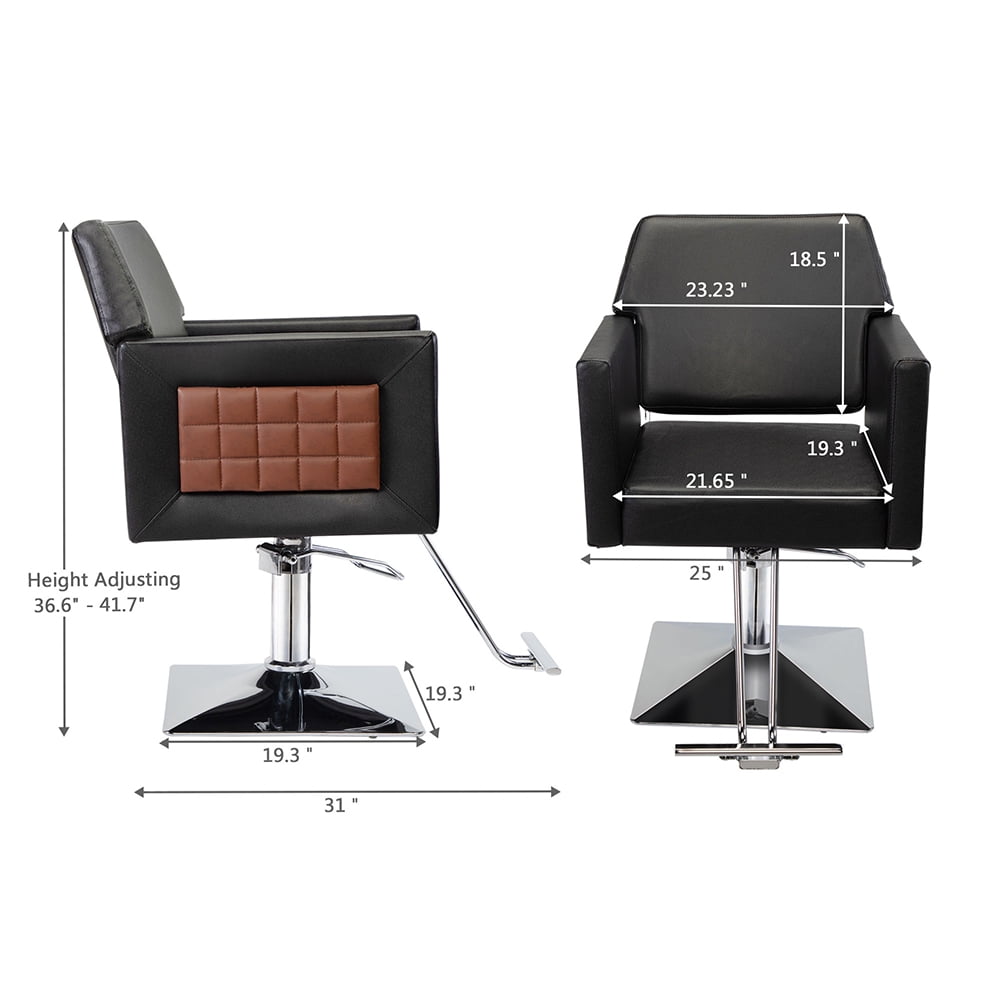 Kepooman Artist Square Barber Chair, Salon Chair with Armrestfor Hair Stylist Tattoo Chair Shampoo Salon Equipment, Black Kepooman Artist Square Barber Chair, Salon Chair with Armrestfor Hair Stylist Tattoo Chair Shampoo Salon Equipment, Black
