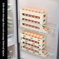 thumbnail image 4 of Dispensador de huevos, soporte para huevos rodante automático, caja organizadora, estante, almacenamiento para refrigerador, 30 huevos, promoción, 4 of 5