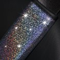 thumbnail image 2 of 2 Pack Colorful Star Gold Bronzing Leather Car Seat Belt Shoulder Guard Cover (Colorful Silver), 2 of 4