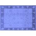 thumbnail image 1 of Ahgly Company Machine Washable Indoor Rectangle Oriental Blue Industrial Area Rugs, 7' x 9', 1 of 4