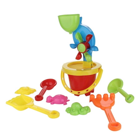 Outtop 11pc Kids Beach Toys Set Molds Tools, Sandbox Toys On Summer Beach Holiday