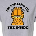 thumbnail image 3 of Garfield - Smiling On The Inside - Juniors Cropped Cotton Blend T-Shirt, 3 of 5