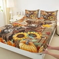thumbnail image 3 of Manfei Farm Highland Cattle Full Size Sheets,Rustic Sunflower Pumpkin Bed Sheets,Old Barn Door Sheet Sets For Kids,Super Cozy Room Decor,4-Piece, 3 of 7