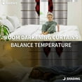 thumbnail image 3 of Fsddascl Christmas Elk Blackout Curtains for Bedroom/Living Room, Thermal Insulated Kitchen Curtains, Xmas Red Black Plaid Deer Grommet Darkening Window Treatment Drapes 52"x63"x2, 3 of 6