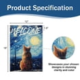 thumbnail image 2 of Van Gogh Starry Cat Welcome Garden Flag 12 x 18 inch Double Sided Oil Paint Cat Yard Flags Small Burlap Flag for Outside Decor (Starry Cat), 2 of 7