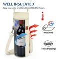 thumbnail image 3 of Tirrinia Single Wine Cooler Bags, Insulated and Padded Portable Wine Tote Carrier for Travel, BYOB Restaurant, Wine Tasting, Party, Great Mothers Day Gifts for Wine Lover, Beige, 3 of 8