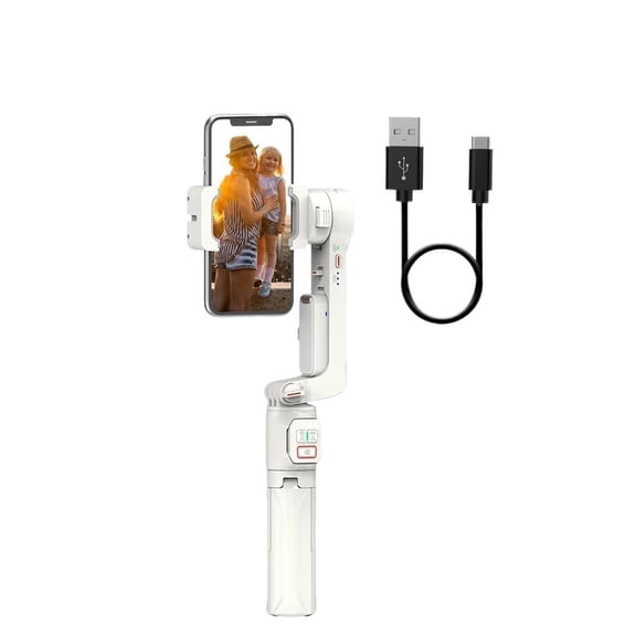 A10 Handheld Gimbal Smartphone Stabilizer with Fill Light Extension Rod Remote Cellphone Selfie Stick for iPhone Samsung