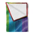 thumbnail image 2 of Rainbow Soft Flannel Fleece Blanket, Pride Flag Inspired Design with Vivid Colors Love Wins Gender Freedom LGBT Themed, Cozy Plush for Indoor and Outdoor Use, 60" x 80", Multicolor, by Ambesonne, 2 of 5