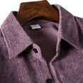 thumbnail image 4 of Winter Savings Clearance! Edvintorg Men's Corduroy Shirt Jacket With Pocket Fashion Solid Color Long Sleeve Fall Tops Casual Work Button Down Shirt Jacket Outwear, 4 of 5