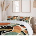 thumbnail image 6 of Ambesonne Monstera Duvet Cover Set, Boho Mid Century Sun Leaf, Queen, Cinnamon Black Beige, 6 of 6