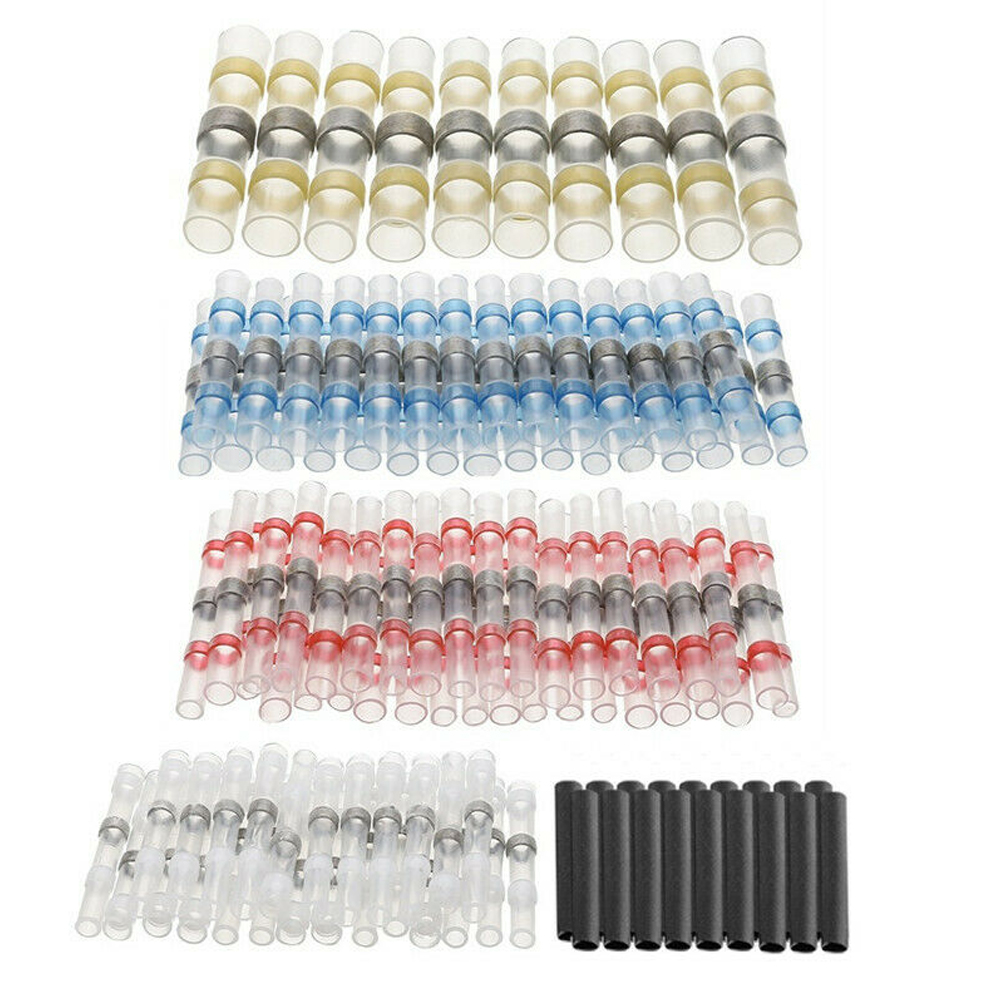 Solder Seal Sleeve Heat Shrink Butt Wire Connectors Terminal Kit
