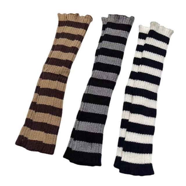 Calentadores de piernas para mujer, 3 pares, calentadores de piernas de punto, calentadores de piernas cálidos para mujer, calentadores de piernas de invierno