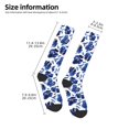 thumbnail image 2 of Naloa Blue Roses Thigh High Socks Extra Long Stretchy Sock Women Over Knee High Opaque Stocking Daily Wear, 2 of 6