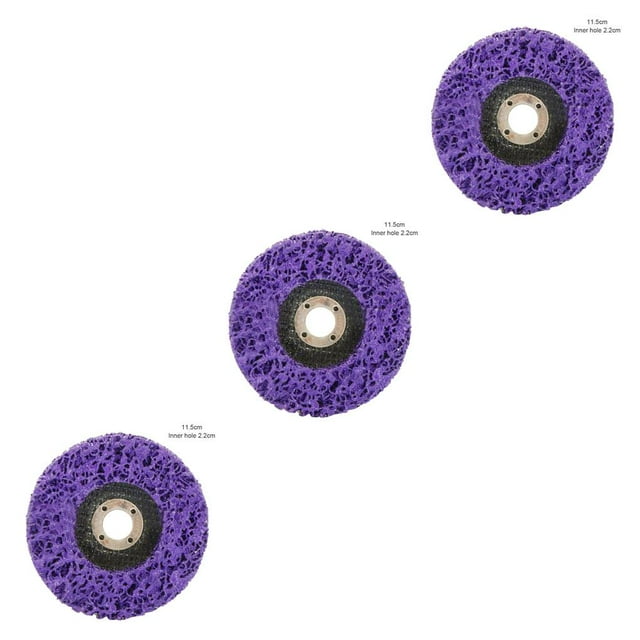 QualitChoice Sanding Wheel Polishing Paint Rust Grinding Inner Hole Tools for Angle Grinder Wood Metal Buffing Car Accessories #115 purple 3Set