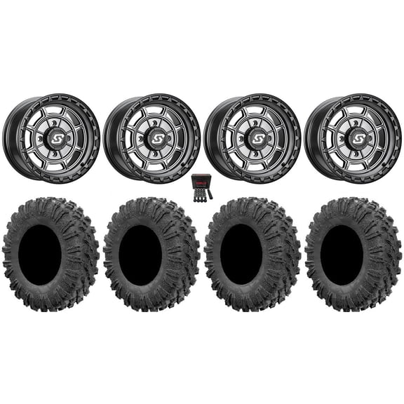 Sedona Rift 15x6 Wheels Grey 30" MotoRavage Tires Polaris RZR XP 1000 / PRO XP / Ranger XP 900/1000
