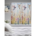 thumbnail image 3 of Spring Floral Bedroom Curtains 63 Inches length, Pastoral Rustic Hummingbird Botanical Window Treatment Curtain Drapes, Rod Pocket Curtain Panels for Living Room Kitchen, 42"x63", 2 Panels, 3 of 7