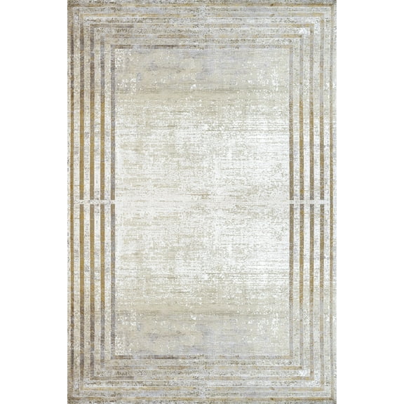 Gold Geometric Area Rugs for Living Room Washable Rugs Boho Moroccan Area Rug Soft Neutral Geometric Bohemian Carpet Distressed Indoor Rug for Bedroom Dining Room Office Foldable Nonslip Rug