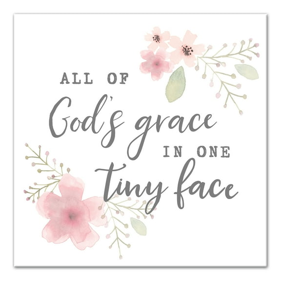 Creative Products Gods Grace In One Tiny Face 12x12 Canvas Wall Art