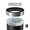 thumbnail image 5 of Umbra 16.5 gal Vento Plastic Lid Kitchen Trash Can, Black, 5 of 11