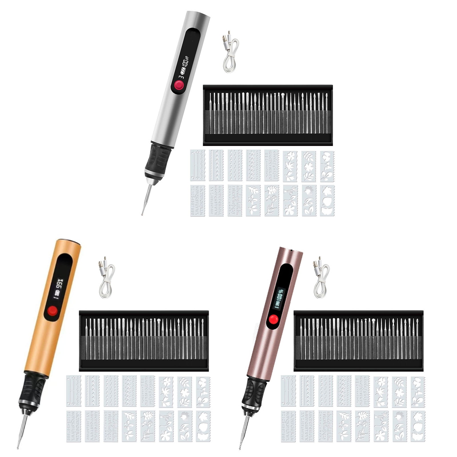 Multi-Function Engraving Pen Set, 3-Speed Adjustable Tool for Metal Glass & Ceramics, Portable Cordless Design