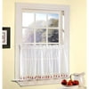 Apple Orchard Sheer Voile Kitchen Curtain With Airbrush Apple Macrame Trim