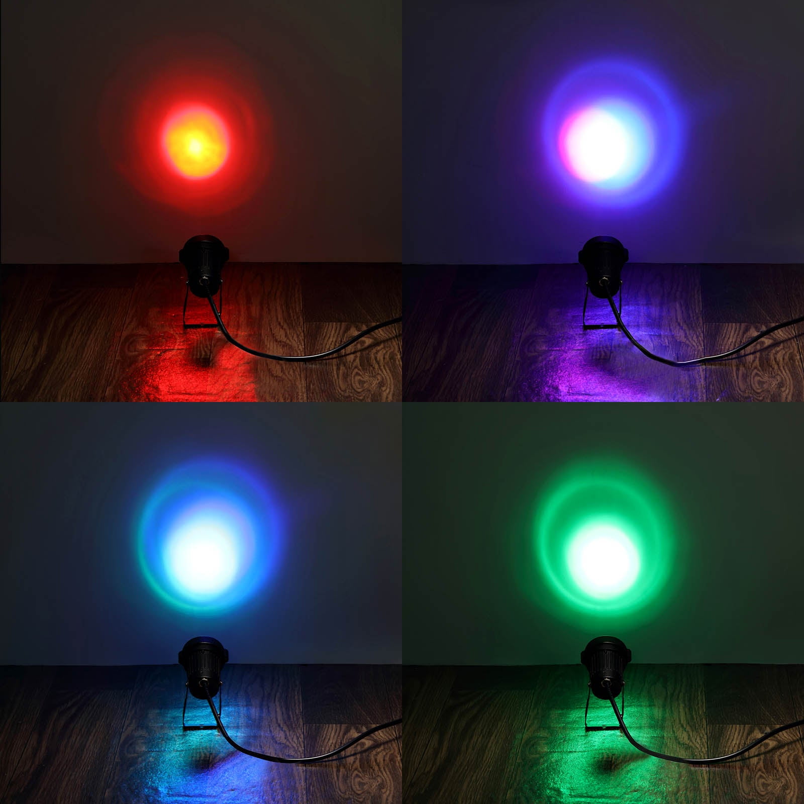Efavormart 6W Multi-Color RGB LED Backdrop Uplight, Outdoor Waterproof  Landscape Spotlight With Remote Control