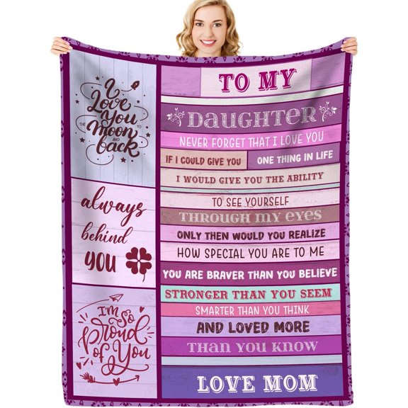 Daughter Blanket Gifts For Daughter From Mom | Daughter Birthday Gift | To My Daughter Blanket From Mother | Daughter Gift From Mom Birthday Gifts For Daughter | Mother to Daughter Gifts 50" X 60"