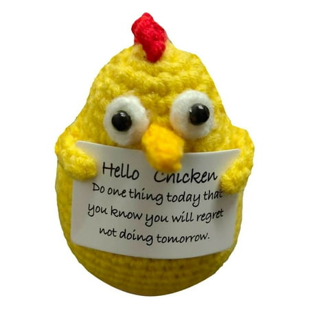 

Handmade Crocheted Chick Doll Wool Crocheted Positive Expression Bag Buckle Pendant Luggage Decoration 2024 Clearance