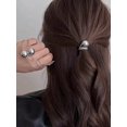 thumbnail image 5 of 6 Pcs Attaches Cheveux Haute Élasticité Super Scintillantes Argentées Rondes, Supports de Queue de Cheval Simples et Chics Nouvelle Version Coréenne Accessoires Cheveux, 5 of 5