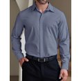 thumbnail image 2 of COOFANDY Mens Button Up Shirts Long Sleeve Dressy Formal Business Shirt Wrinkle-Free Normal Spread Collar Relaxed Fit Business Casual Dress Shirts, 2 of 5