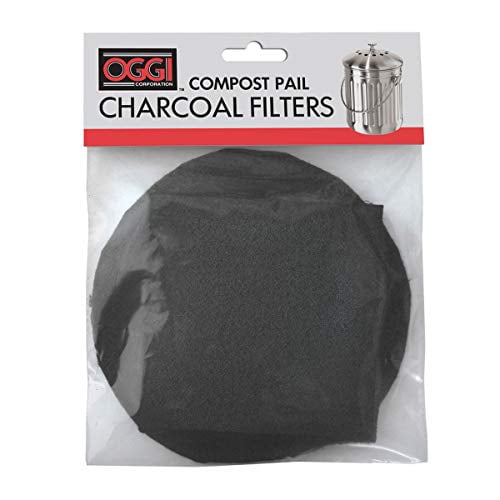 Set of 2 Oggi Replacement Charcoal Filters for Compost Pails # 7320 5448 and 7700 5427 