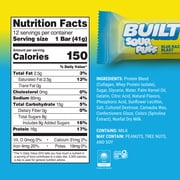 BUILT Bar Sour Puff Protein Bars, Blue Razz Blast, Gluten Free, Sour Candy Snacks - 12ct