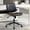 Diamond pattern | PU | Black, variant on Armless Mid-Back Home Office Desk Chair with Wheels - Height Adjustable 360° Swivel - Diamond-Sewing PU Leather - Walnut Style Wood Back, 300 lb Capacity - Brown (Diamond Design | PU | Brown)