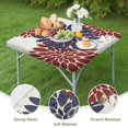 thumbnail image 4 of 36x36 Inch Bohemian Square Tablecloth with All-Around Elastic Hem, Fitted Cover for Standard Card Tables and Casual Dining, 4 of 6