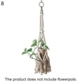 thumbnail image 2 of EIMELI Hand-woven Plant Hangers Flower Pot Bonsai Net Bag Hanging Holder Home Decor, 2 of 8
