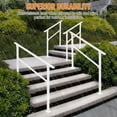 thumbnail image 3 of Adjustable Handrail Kit – 6-Step Aluminum – Non-Slip & ADA Compliant – Safety Railing – Outdoor & Indoor Stairs – DIY Install – White – 1 Pack, 3 of 7