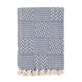 thumbnail image 3 of Arkwright Cotton Throw Blankets (Pack of 12), Eco-Green, Decorative Block Pattern, 4 Fixed Colors in a Pack, 50x70 in., 3 of 12