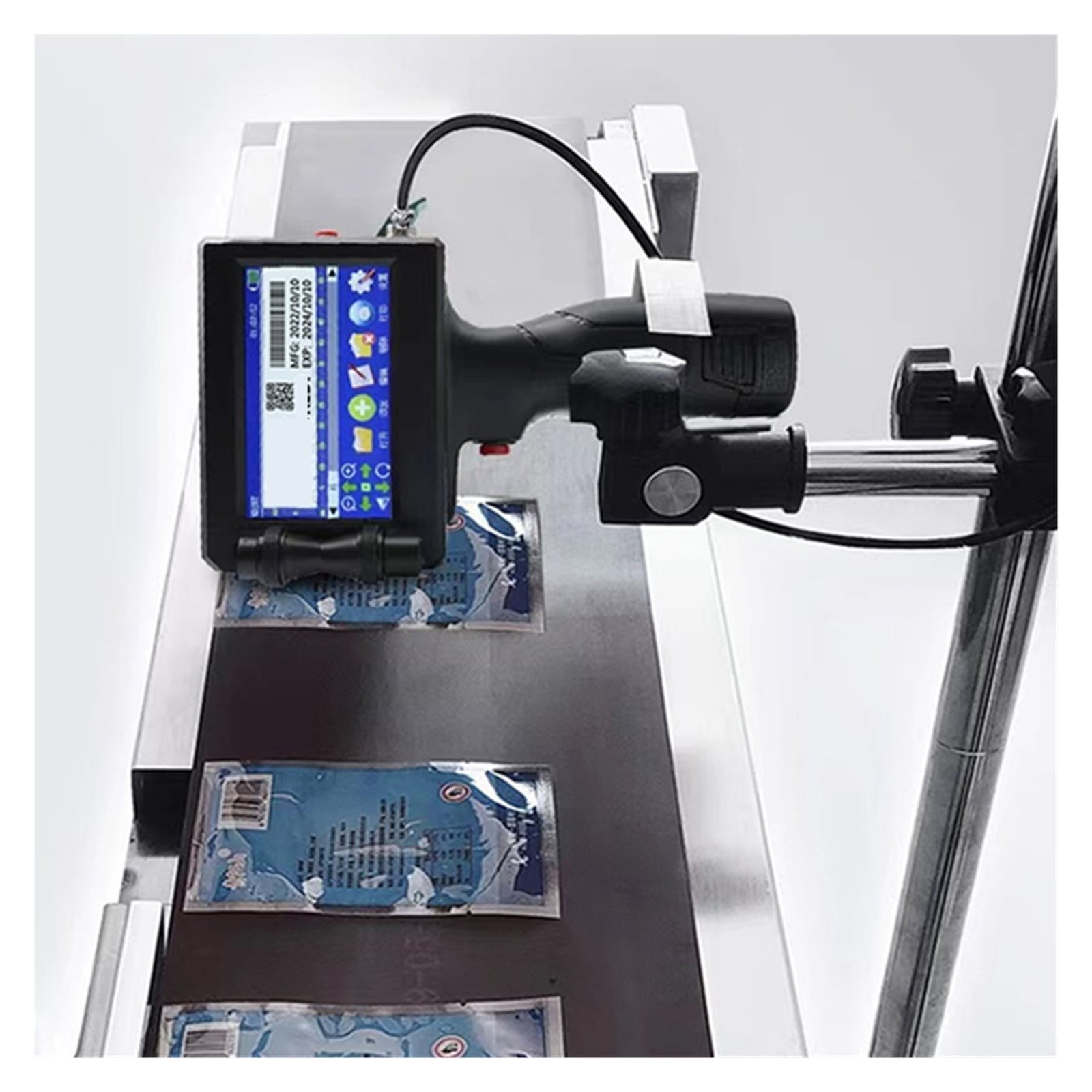12.7/25.4 Mm Label Printer, Handheld Inkjet Printer, QR Bar Lot Number Logo Pattern Coding Machine Portable ,Multifunction Inkjet Printer