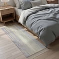 thumbnail image 5 of Kitchen Rug Runner 2'x 5', Purple Grey Indoor/Outdoor Washable Carpet with Tassels, Farmhouse Gray Barn Wooden Vintage Striped Reversible Low-Pile Soft Area Rug for Living Room, Bedside, Sink, 5 of 9