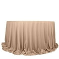 thumbnail image 6 of Efavormart 132" Nude Premium Scuba Round Tablecloth, Wrinkle Free Polyester Seamless Tablecloth, 6 of 10