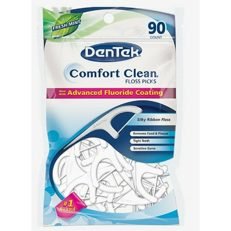 DenTek Comfort Clean Fresh Mint Silky Ribbon Floss Picks, 90 count
