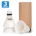thumbnail image 1 of Kchoice Badminton Feather Shuttlecocks With Great Stability And Durability High Speed | White , Pack Of 3 , Good Quality Durable And Eco Friendly Material, 1 of 2