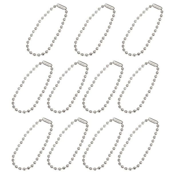 Bola Cadenas cuentas, 4.72 24uds Tracción Cadena Extensión con Juego Conectores para Llavero Cadenas Etiquetas Artesanía Proyectos Joyería Fabricación, Plateado