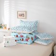 thumbnail image 6 of Homewish Chic Xmas Flower 7-Piece Twin Bedding Sets,Cute Christmas Gifts Bedding Comforter Set,Blue Green Sheet Sets For Boy Girl,Super Cozy Room Decor Reversible, 6 of 8